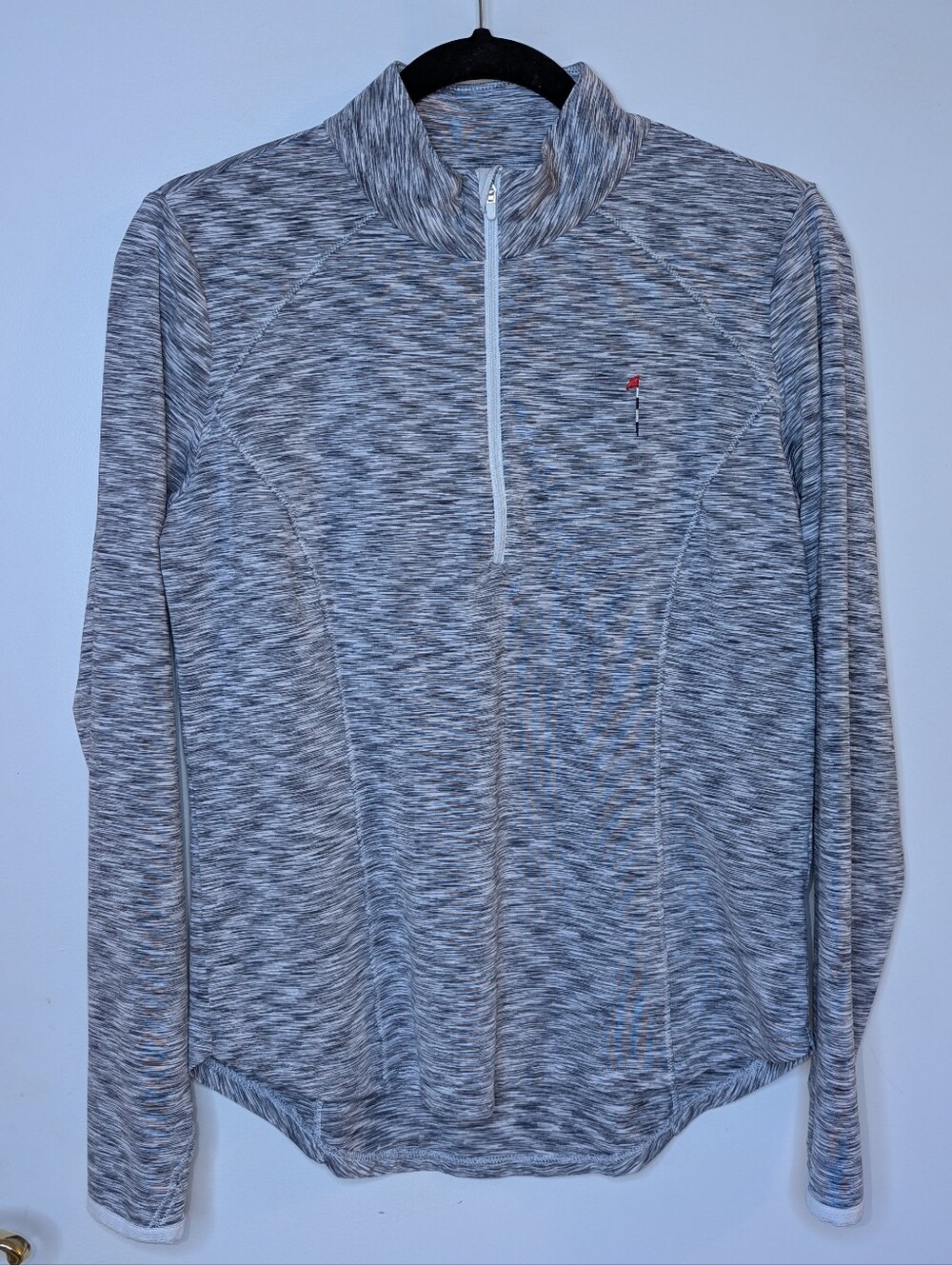 Zero Restriction White Athletic Top with Subtle Logo